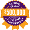 $500,000 Lifetime Achievement badge