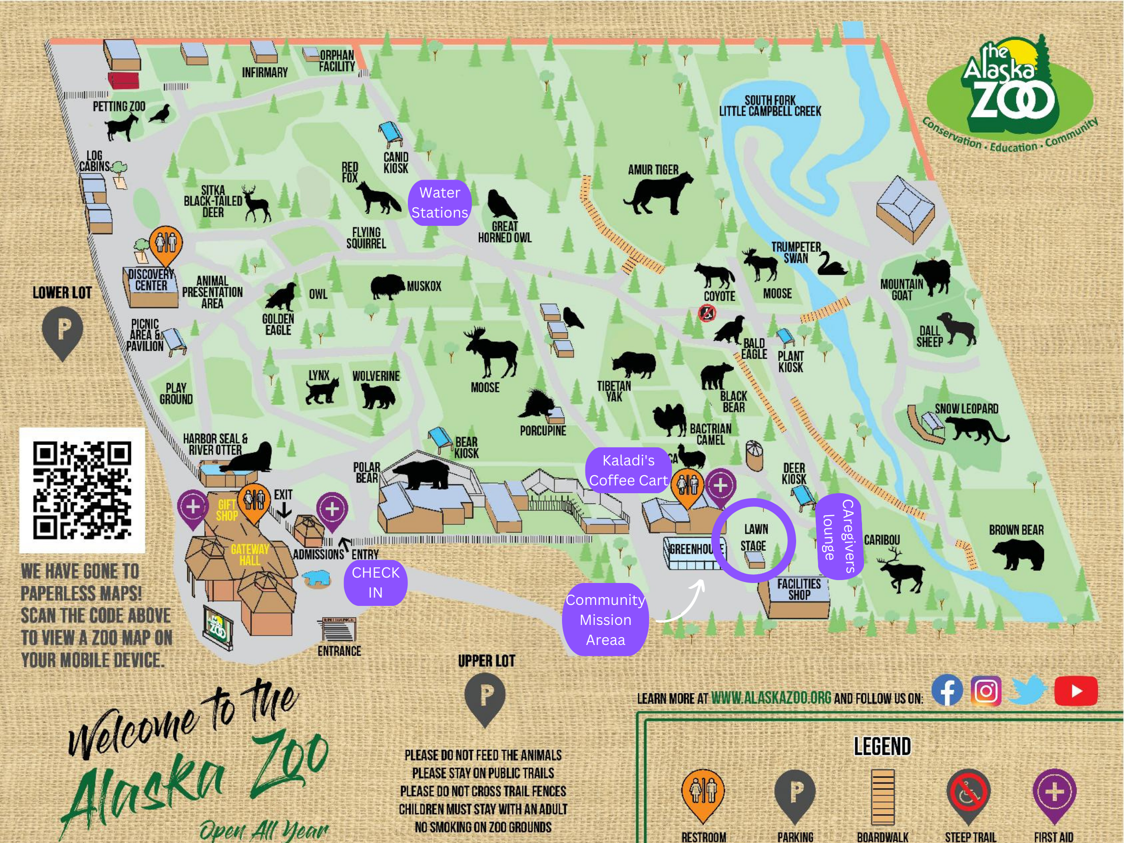 Alaska Zoo Map
