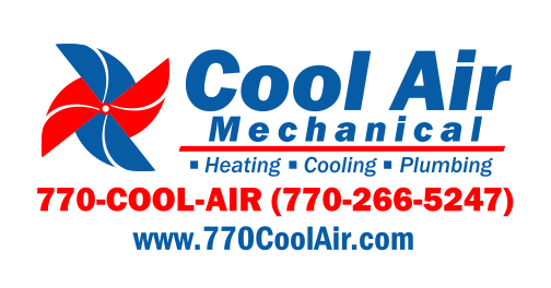 Cool Air Logo with phone and website - outlined red and blue