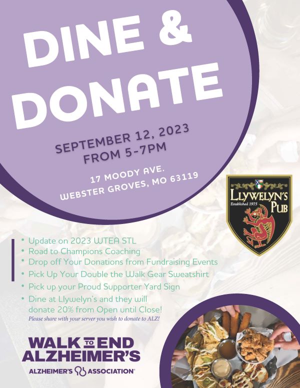 Llywelyn's Dine and Donate WTEA STL UTILICE ESTE