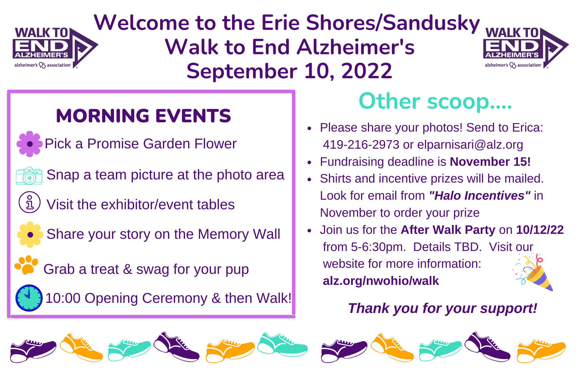 Calendario del día del evento Erie Shores 2022