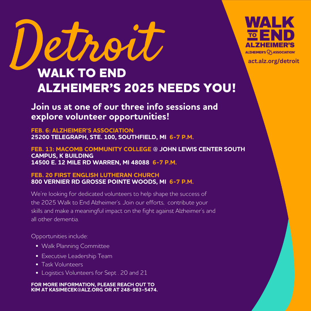 2025 Detroit Walk Volunteer Recruitment