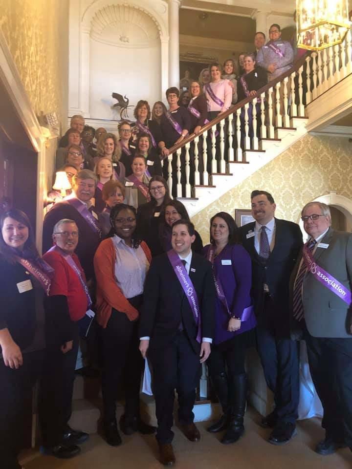 Group photo of 2019 Advocacy Day attendees at the Ferguson House