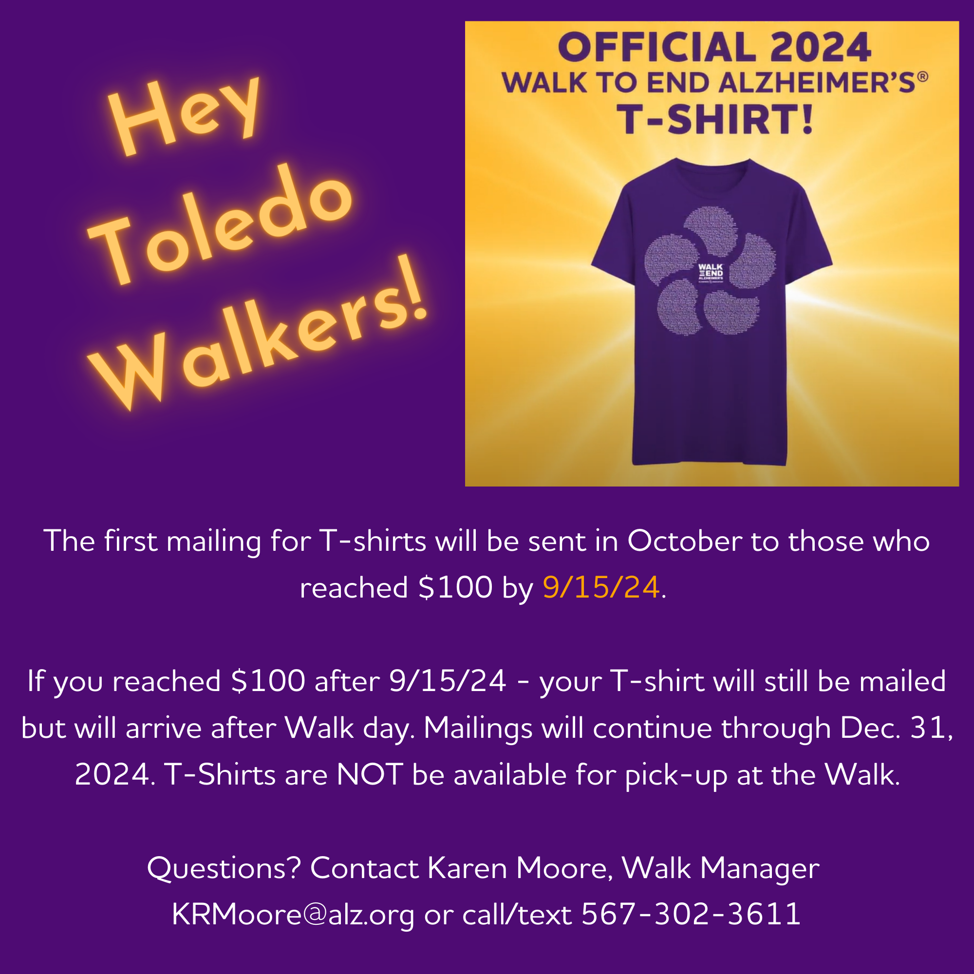 2024 Toledo t-shirt after 9-15-24 sept