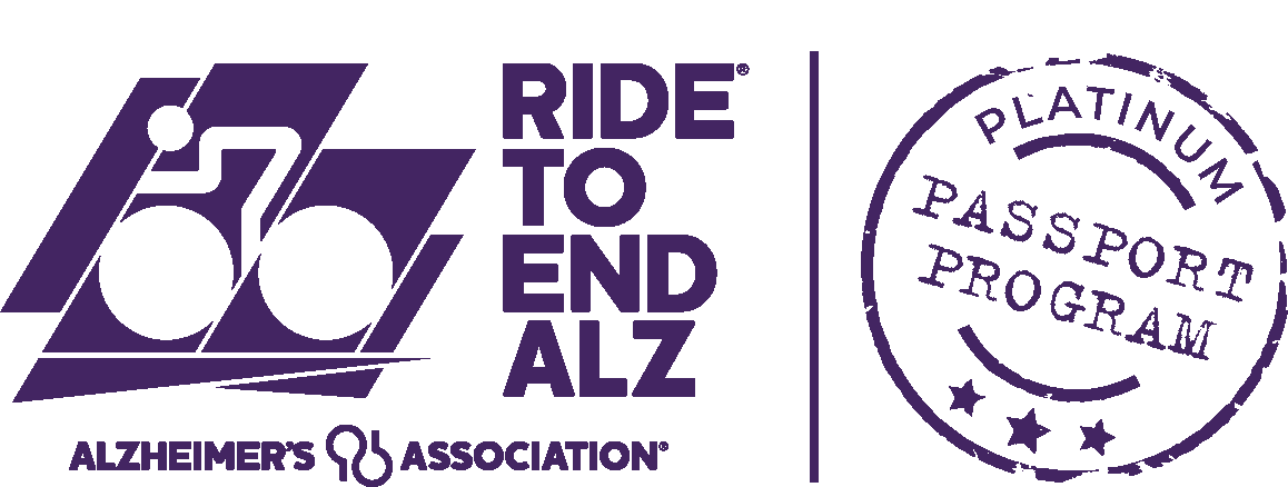 Logotipo del pasaporte Ride to End ALZ