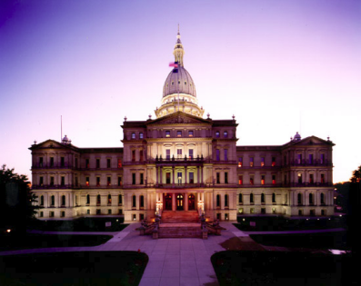 Purple Michigan State Capitol