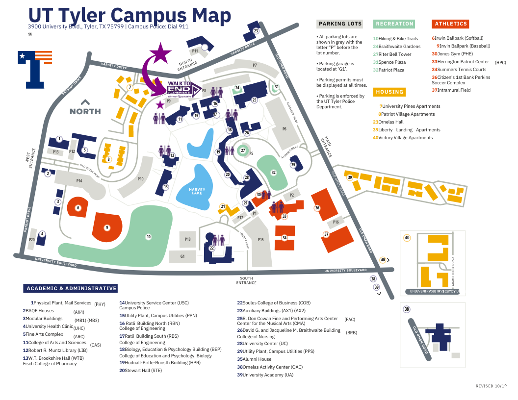 UT Campus Map (Lot P9)