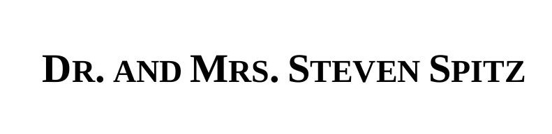 Dr. & Mrs. Steven Spitz