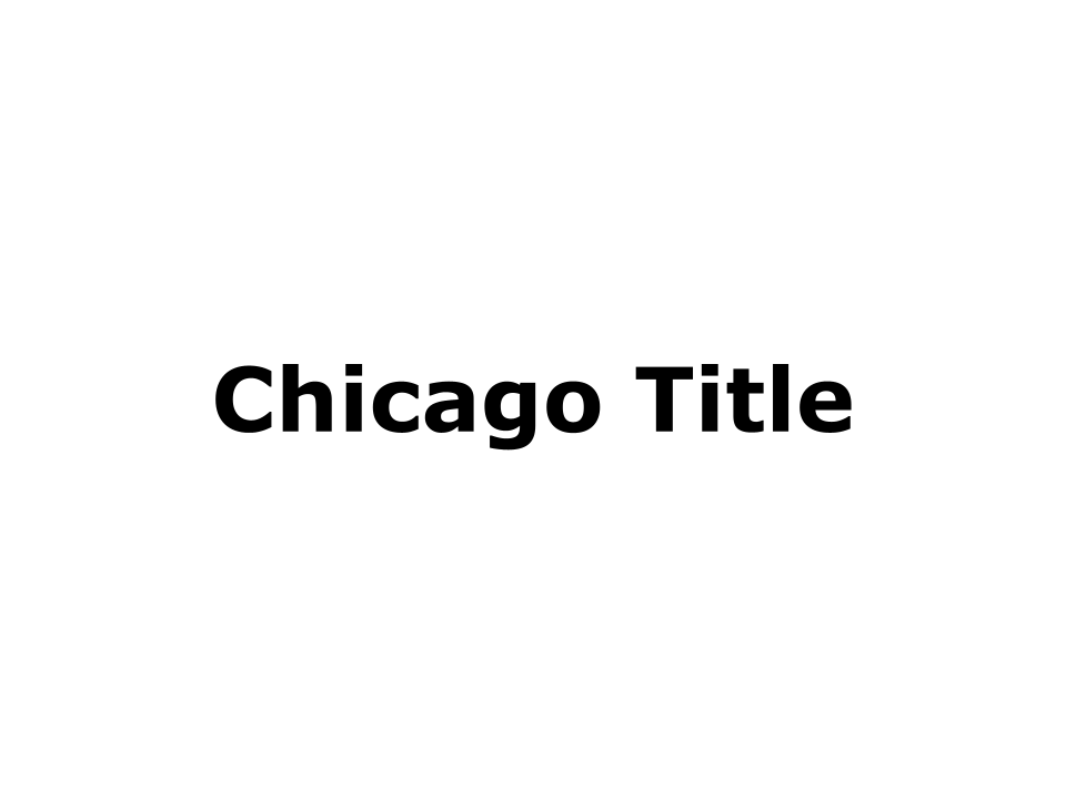 H. Chicago Title (Water Hole)