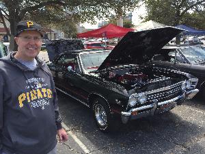 Our brother Tim, the best fan the Pirates ever had at a car show! 