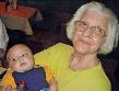 Mary with her last born great-grandson Thomas