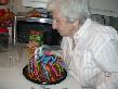 Mom's 85th birthday, blowing out her candles!