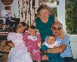 Betty & Brooke, Granddaughters Liz, Sarah, Hannah, Redwood City, 1988