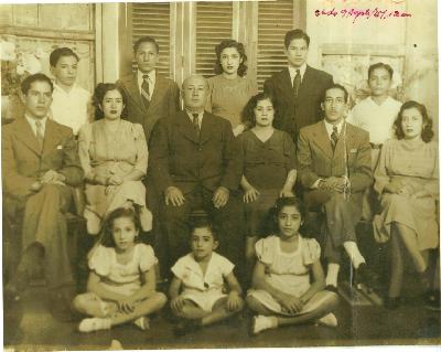 Dad's parents (our grandfather & grandmother) with his siblings