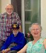Rick, Brooke, Susan, Dad's 95th Birthday, Redwood City, July 2016
