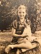 Carol Joan with pigtails and a cat!