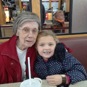 My Mom with her great granddaughter