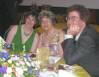 Me, Mom, and my brother Neal at Mom & Dad's Golden Wedding in 2005