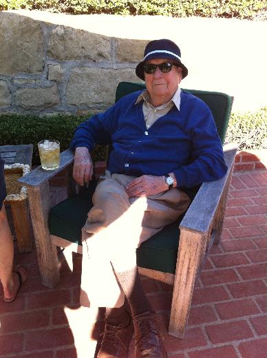 Dad on the patio in Santa Barbara