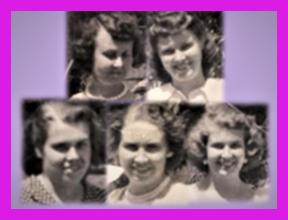 En memoria de cinco hermanas: Hulda, Heppie, Elizabeth, Derial, Jackie