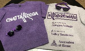Special Edition - Alzheimer's t-shirts $20 ea.  available at the reception desks at Alexian Village and Valley Residence.  