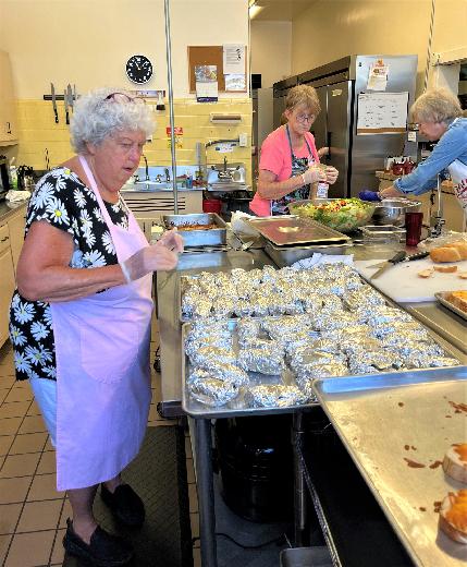 In 2023, SC Nu members prepared and served a meal at the Senior Center of Pickens.