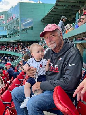 Baba and his 10mo old grandson, Cole @Fenway Park