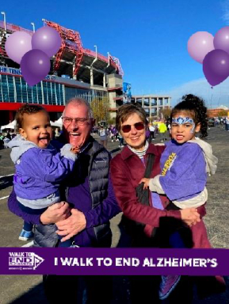 Walking in honor of those we've lost and walking to eliminate ALZ for the next generations