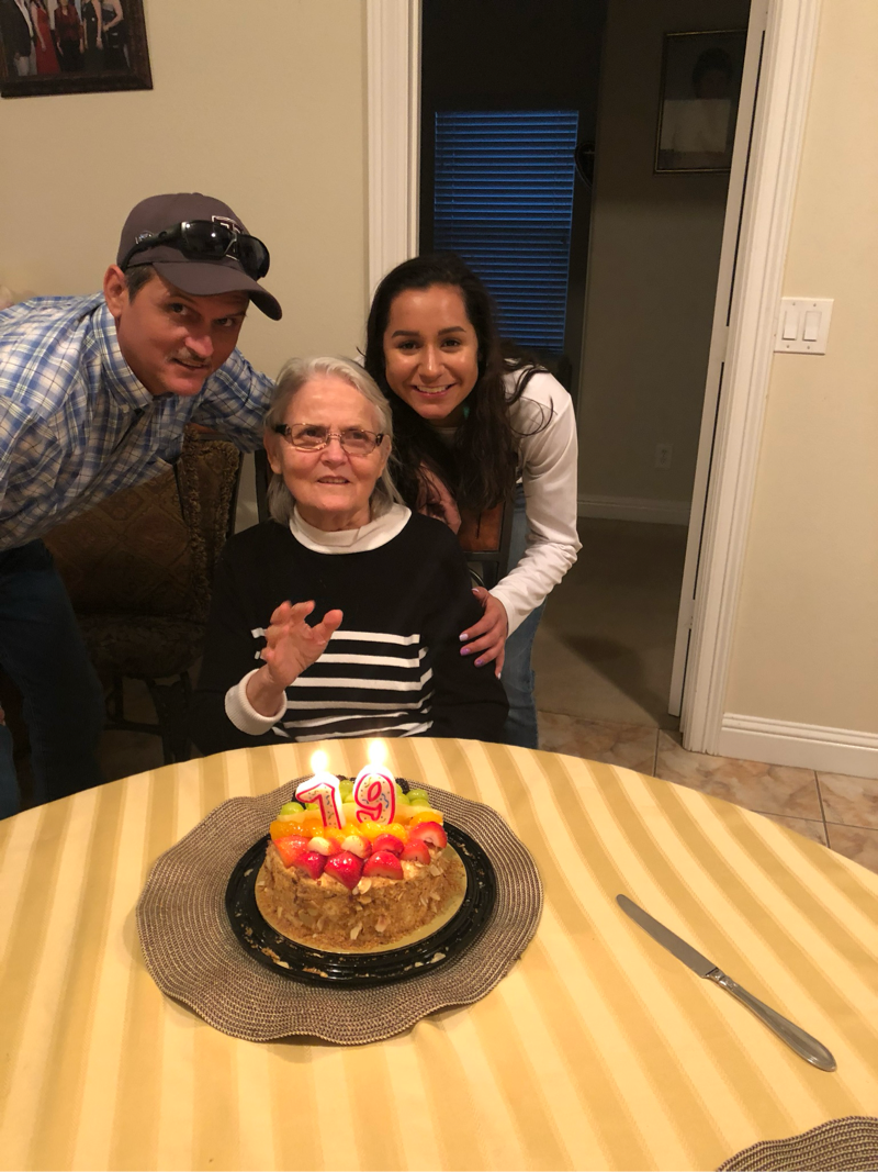 Dad, Grandma Consuelo, and Me