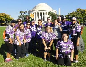 Equipo Jefferson Walk 2014 en el Jefferson Memorial