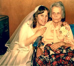 Mom and me on my wedding day 12/12/81